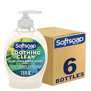 Softsoap Moisturizing Liquid Hand Soap, Soothing Clean Aloe Vera – 7.5 Fl Oz (Pack of 6)